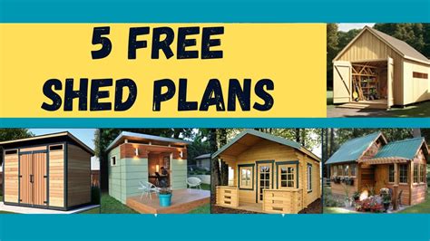 5 FREE Shed Plans DIY Shed Plans With Materials List Cut List