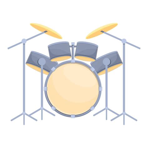 Drum Set Icon Cartoon Style 14351995 Vector Art At Vecteezy