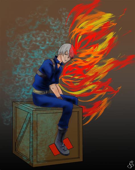 Todoroki fan art by SlumberingPhoenix on DeviantArt