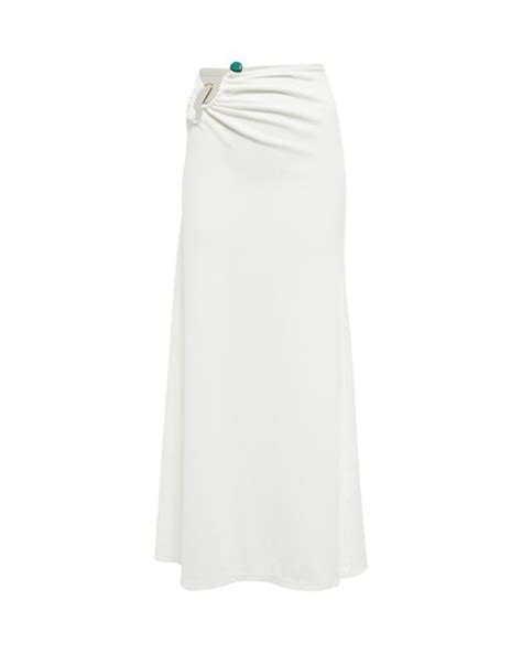 Christopher Esber Synthetic Ruched Distort Quartz Skirt In White