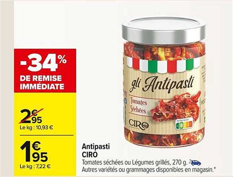 Promo Antipasti Ciro Chez Carrefour Market Icatalogue Fr