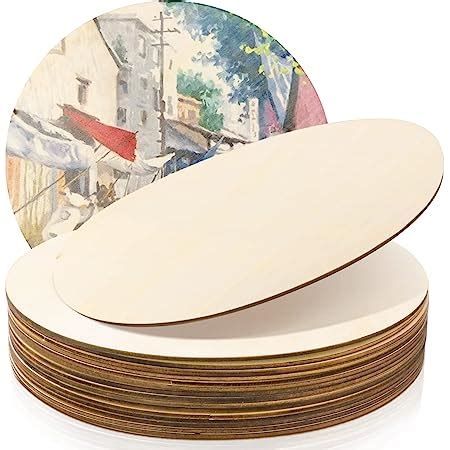 Pieces Inch Round Wood Discs For Crafts Audab Unfinished Wood