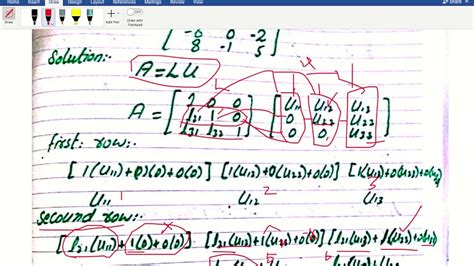 The Lu Factorization Of X Matrix X Matrix Factorization Applied