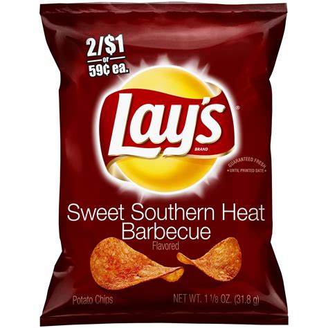 Lay S Sweet Southern Heat Barbeque Potato Chips Oz Walmart