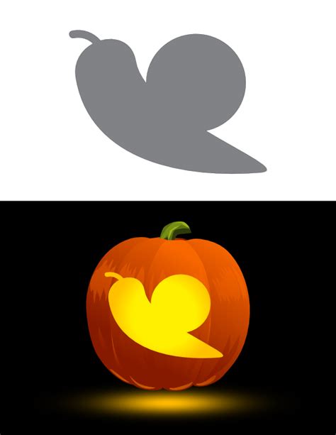 Printable Easy Snail Pumpkin Stencil