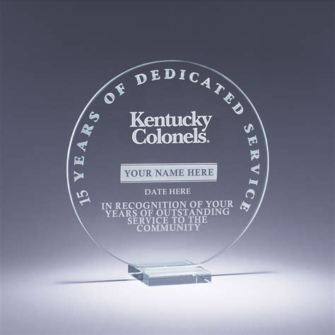 Year Recognition Award New Arrivals Kentucky Colonels Online Store