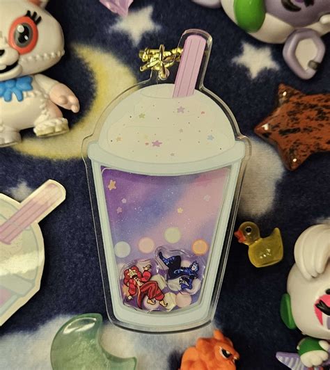 Ballpit Boba Shaker Keychains Sundrop And Moondrop Etsy