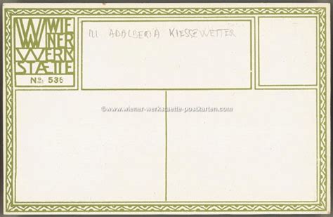 Litho Ww A Kiesewetter Wien Wiener Werkst Tte Postkarten