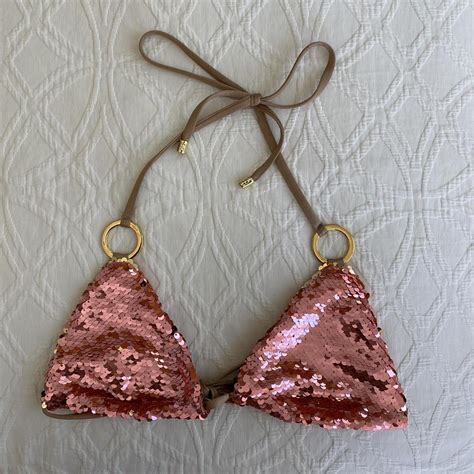 Beach Bunny Sequin Bikini Top Reversible Sequins Depop