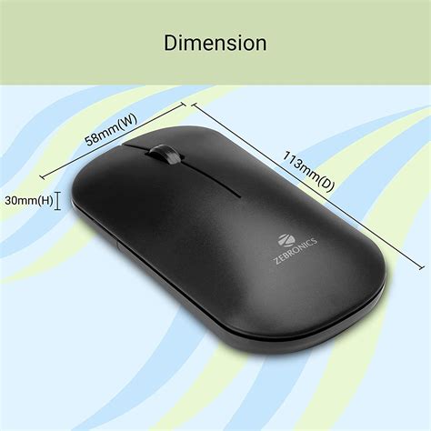 Zebronics Zeb Dazzle Wireless Optical Mouse With Nano Receiver Black