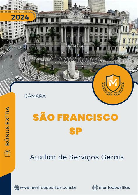 Apostila Auxiliar de Serviços Gerais Câmara de São Francisco SP 2024