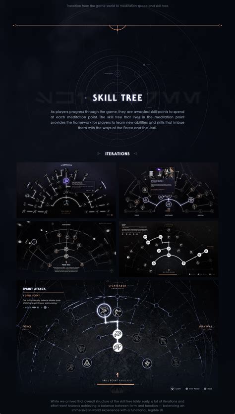 Star Wars Jedi Fallen Order Skill Tree Ui On Behance