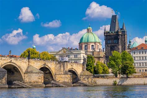 Charles Bridge Old Town Bridge Tower And St Francis Of Assisi Church