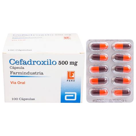 CEFADROXILO 500 MG CAJA X 100 CAPSULAS FARMINDUSTRIA Farma Salud