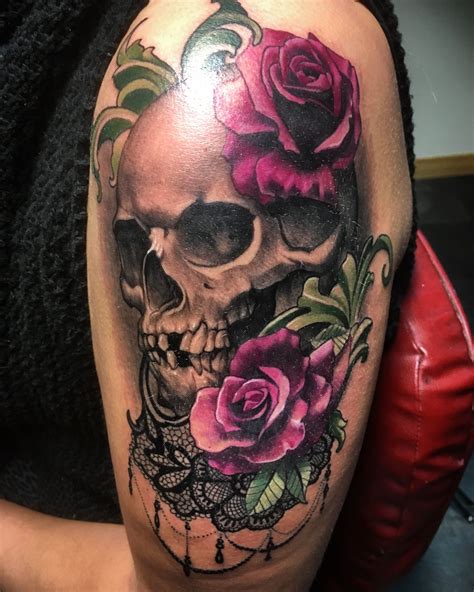 Female Skull Tattoo Designs