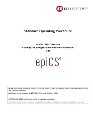 Fillable Online Standard Operating Procedure Epics Home Epics Fax