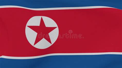 Flag of DPRK stock vector. Illustration of emblem, country - 109068226