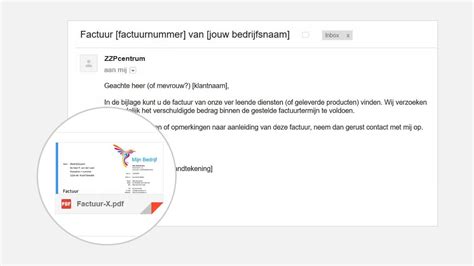 Voorbeeld Begeleidende Tekst Bij Factuur Per E Mail