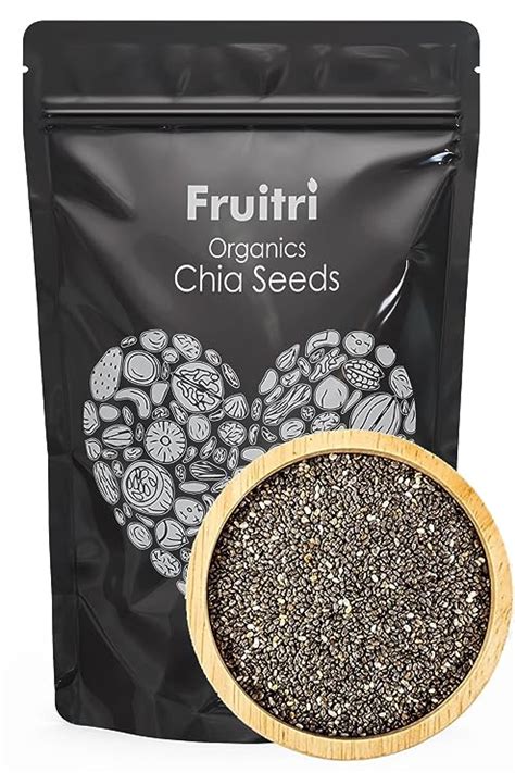 Fruitri Premium Chia Seeds For Eating 200g Fiber Rich Raw Chia Seeds For Weight Loss Organic