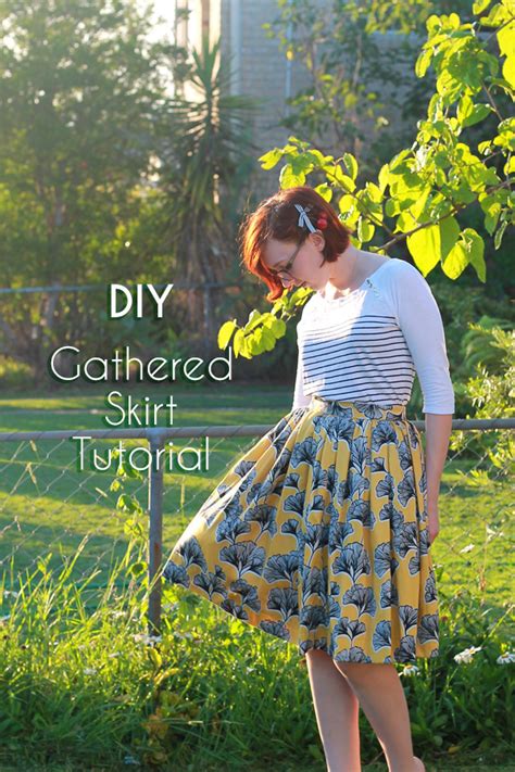 Carbon Chic DIY Gathered Skirt