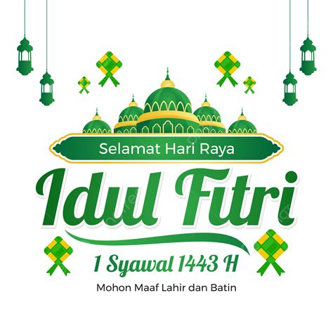 Selamat Hari Raya Vector Art Png Lettering Text Of Selamat Hari Raya