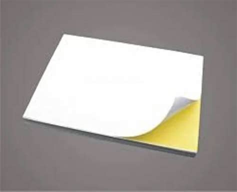 White Adhesive Paper Chromo Digital Gum Sheet X X Gsm Single