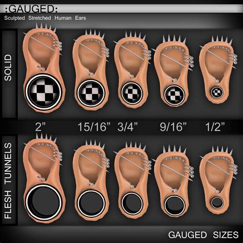 Ear Plug Sizes Chart Gauge The Best Porn Website