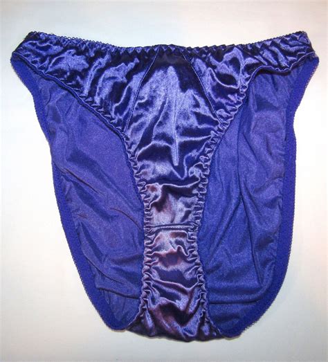 Vintage Purple 90 S Second Skin SATIN PANTY Bikini Sz Gem