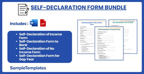 Free 13 Self Declaration Form Samples And Templates [ Health Travel Income ]