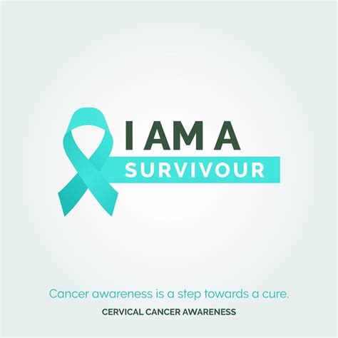 Empower Womens Resilience Fight Cervical Cancer With Vector Background