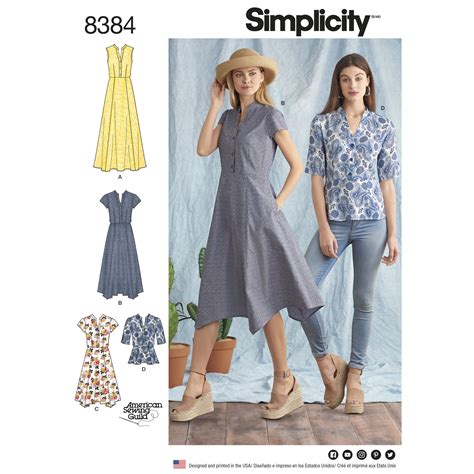 Simplicity 8384 Misses Dress With Length Variations And Top