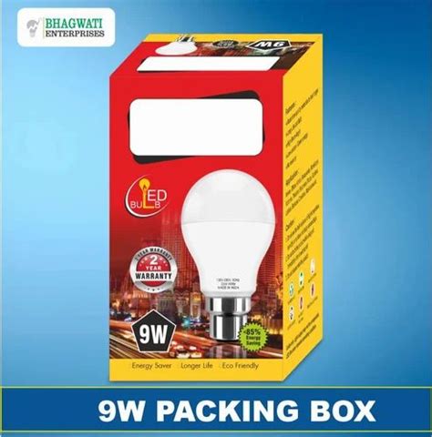 9w Led Bulb Packing Box With Laminate At 1 66 Piece LED Bulb Box In