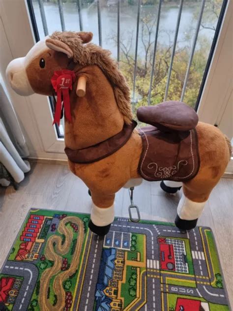 Homcom Plush Ride On Walking Horse Toy Brown £2090 Picclick Uk