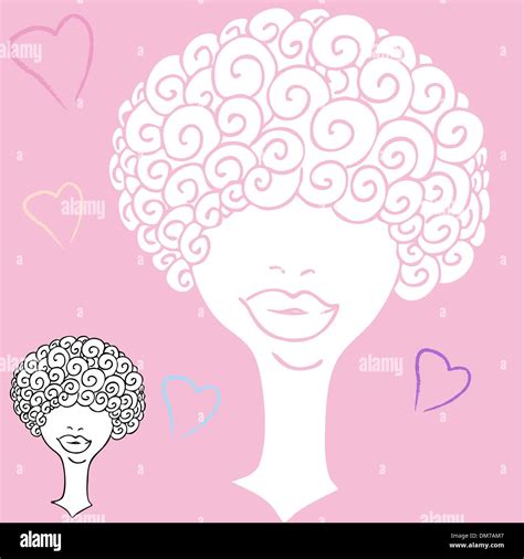 Lady Curly Hair Stock Vector Images Alamy