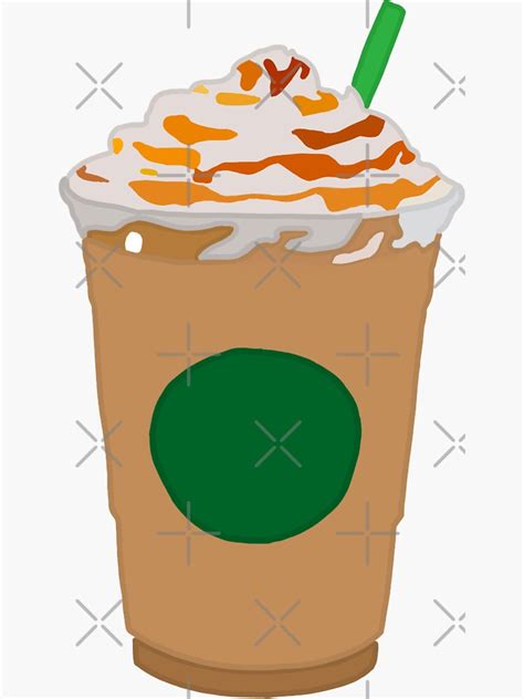 Starbucks Caramel Frappe Sticker For Sale By Gracieflanagan Redbubble