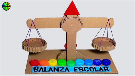 Balanza Escolar Hecho Con Reciclaje Paso A Paso Youtube