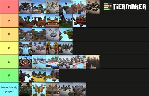 My Bedwars Solo Doubles Maps Tierlist List In Comments If You Can T Tell The Map By The Image