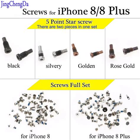 Jcd Full Screw Set For Iphone 5 Repair Bolt Complete Kit Replacement