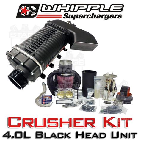 2003-2004 Mustang Cobra Whipple 4.0L Crusher Supercharger Kit (Black)