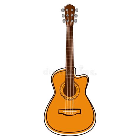 Bosquejo De Una Guitarra Con Las Notas Ilustraci N Del Vector