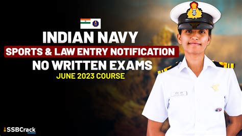 Join Indian Navy As An Officer Sports And Law Entry Notification June