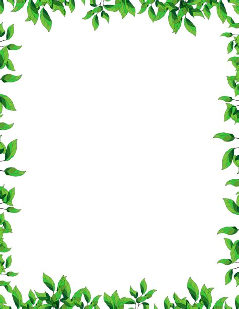 leaves page border png 12414712 PNG