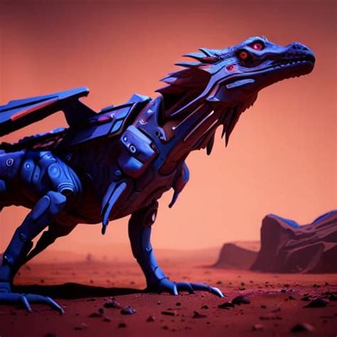 Cyberpunk Dragon On Mars Ai Generated Artwork Nightcafe Creator