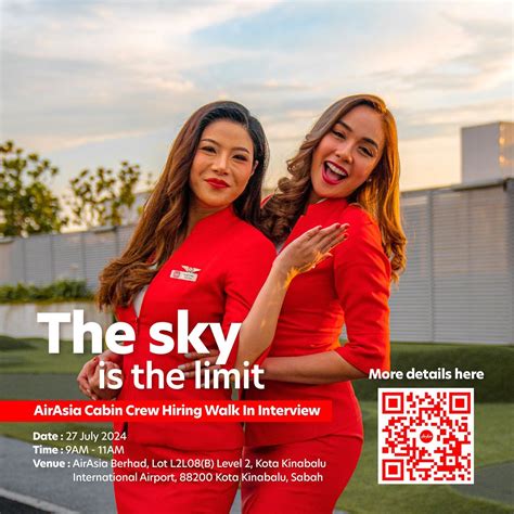 Airasia Cabin Crew Recruitment Day [kota Kinabalu] 27 July 2024