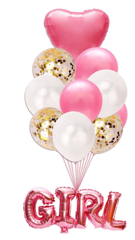 Zestaw Balony Baby Shower Sz R Owe Dziewczynka Naszeledy Pl