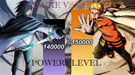 Naruto Vs Sasuke Power Levels Youtube