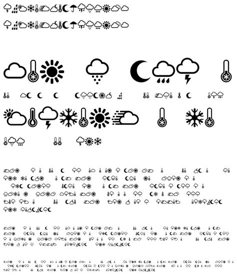 Weather Symbols Font Download Free Fontdownload