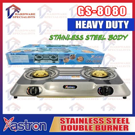 Astron Cast Iron Double Burner Gas Stove Gs Heavy Duty Stainless