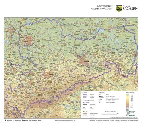 Flyer Faltblätter Broschüren Geobasisinformation sachsen de