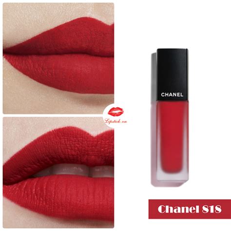 Son Kem Chanel 818 True Red Allure Ink Fusion Đỏ Tươi New 2019